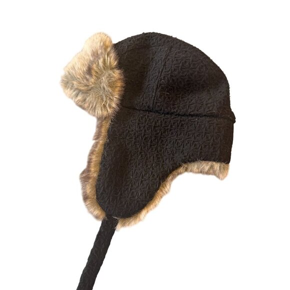 Hat Attack New York Faux Fur Lined Wool Blend Trapper Hat Unisex One-Size - Picture 2 of 10